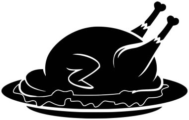 Kızarmış et ve siluet ile kızartılmış et için yemek logosu ya da kızarmış tavuk vektörü kızarmış arka plan proteini restorantın ızgara protein mutfağına öğle yemeği olarak pişirilmiş şekil yemeği.