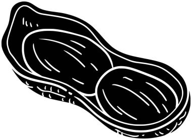 Fıstık ikonu ya da fındık illüstrasyon yaprağının logosu organik siluet ve doğal şekilli saglik için kabuk fıstık vektörü vektörü vektör arkaplan yeşili beslenme fındık kabuğu çerezi