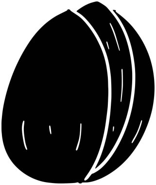 Şam fıstığı ikonu ya da yaprak illüstrasyon yiyeceği logosu. Bitki silueti ve tohum ağacı. Yapraklar meyve vektörü organik arka plan sağlıklı sanat şam fıstıkları.