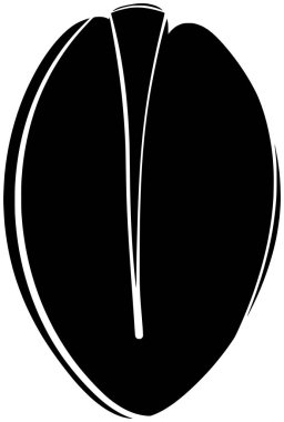 Şam fıstığı ikonu ya da yaprak illüstrasyon yiyeceği logosu. Bitki silueti ve tohum ağacı. Yapraklar meyve vektörü organik arka plan sağlıklı sanat şam fıstıkları.