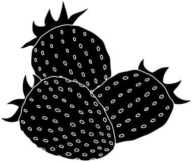 Çilek ikonu meyve logosu ağaç vektörü doğa silueti için bitki illüstrasyon yaprağı ve yeşil bahçe organik dal grafikleri için sağlıklı veya kırmızı arka plan büyümesi