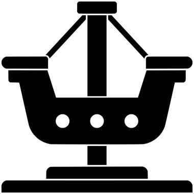 Eğlence vektörü parkı silueti ve eğlence biçimi oyunu için karnaval illüstrasyon logosu salıncak ikonu çocuk için eğlence amaçlı grafik eğlence arka plan eğlencesi ya da geminin oyun alanı