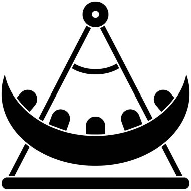 Eğlence vektörü parkı silueti ve eğlence biçimi oyunu için karnaval illüstrasyon logosu salıncak ikonu çocuk için eğlence amaçlı grafik eğlence arka plan eğlencesi ya da geminin oyun alanı
