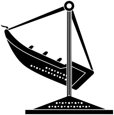 Eğlence vektörü parkı silueti ve eğlence biçimi oyunu için karnaval illüstrasyon logosu salıncak ikonu çocuk için eğlence amaçlı grafik eğlence arka plan eğlencesi ya da geminin oyun alanı