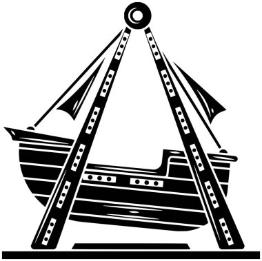 Eğlence vektörü parkı silueti ve eğlence biçimi oyunu için karnaval illüstrasyon logosu salıncak ikonu çocuk için eğlence amaçlı grafik eğlence arka plan eğlencesi ya da geminin oyun alanı