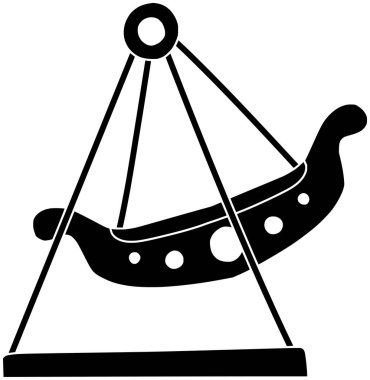 Eğlence vektörü parkı silueti ve eğlence biçimi oyunu için karnaval illüstrasyon logosu salıncak ikonu çocuk için eğlence amaçlı grafik eğlence arka plan eğlencesi ya da geminin oyun alanı