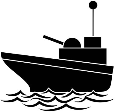 Donanma logo deniz vektör savaş gemisi ya da askeri su savaş gemisi okyanus gemisinin deniz taşımacılığı deniz limanı nakliye teknolojisi mavi ordu avcı gemisi.