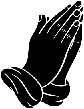 El illüstrasyonu umut silueti inanç logosu dua ikonu müslüman hristiyan tanrısal inanç dua Purim ramadhan din dua dua inanç şekli vektör grafik arka plan için dua