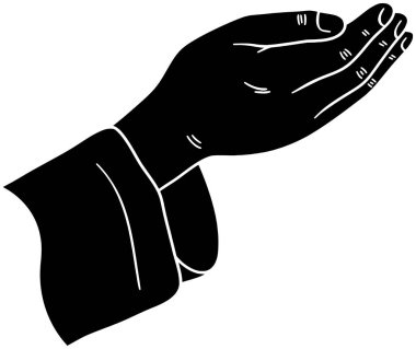 El illüstrasyonu umut silueti inanç logosu dua ikonu müslüman hristiyan tanrısal inanç dua Purim ramadhan din dua dua inanç şekli vektör grafik arka plan için dua