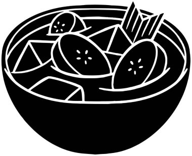 Muz illüstrasyonu komut silüeti logosu tatlı ikon çorbası ana hatları yiyecek geleneksel tatlı mutfağı ev yapımı sağlıklı pandan Endonezya şekli vektör grafik arka planı için geleneksel mutfak