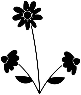 Çiçek illüstrasyonu süsleme silüeti çiçek logosu çiçek ikonu bahar ana hatları nergis çiçeği çiçeği çiçeği bahçesi bitkisel yaprak bitki örtüsü narsis şekli veya vektör grafik arkaplan