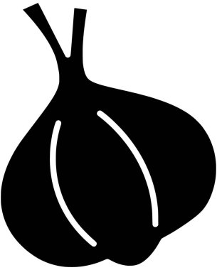 Sarımsak illüstrasyonu soğan silueti sebze logosu ikonu organik taslak vejetaryen sağlıklı doğal malzeme ham baharat diyeti vektör arkaplanlı yeşil şekil