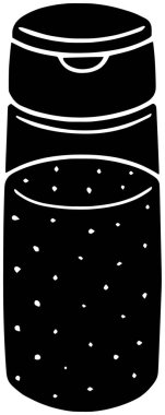 baharat amblemi logosu baharat ikonu mutfak şişesi ana hatları cam karışımı baharat kabı şekil vektör arkaplanı için