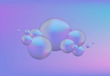 Balonlu soyut vektör arkaplanı. Metin için Gradyan arkaplan.