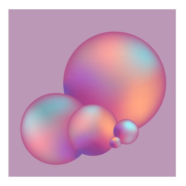 Hacim küreleri ile soyut vektör çizimi. Metin, yaratıcılık, hacim küreli soyut vektör çizimi için arkaplan. Metin, yaratıcılık ve tasarım için arkaplan