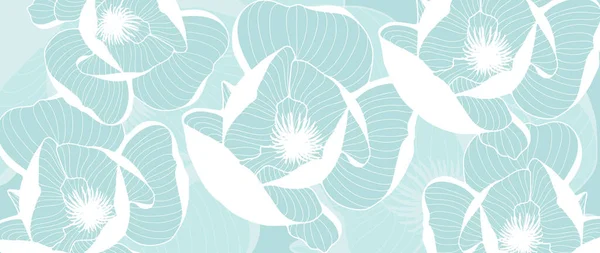 Vector Floralen Hintergrund Pastelltönen Mit Blauen Krokussen Für Dekor Cover — Stockvektor
