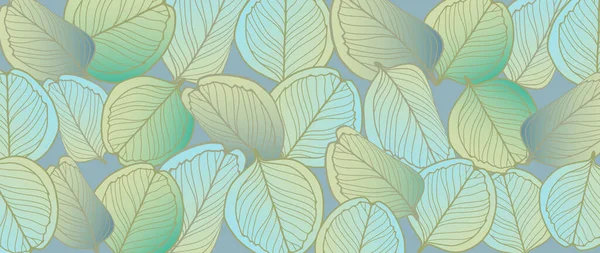 Нежный Зеленый Векторный Фон Листьями Эвкалипта Фон Текста Фотографий Обложек — стоковый вектор