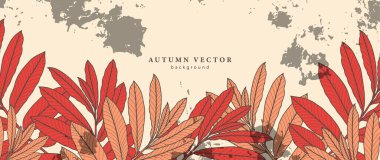 Dalları, yaprakları ve gri lekeleri olan parlak bir sonbahar botanik geçmişi var. Dekor, duvar kağıtları, kapaklar, kartpostallar ve sunumlar için soyut bir arkaplan. Sosyal ağlardaki paylaşımlar için arkaplan.