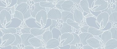 Çiçek mavisi arka plan ve narin çiçekler. Çeşitli tasarımlar, kartlar, duvar kağıtları ve kapaklar için vektör arkaplanı, sosyal ağlarda yayınlar.