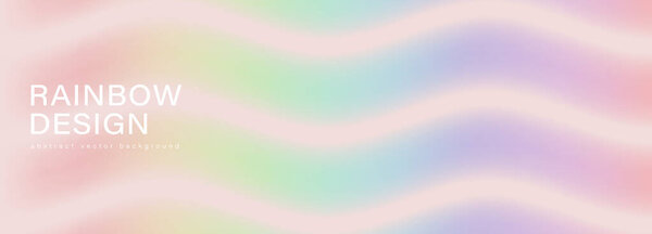 Свет абстрактный векторный фон с многоцветными волнами, которые повторяются. Абстрактный радужный дизайн для декора, обоев, обложек, плакатов или стикеров.