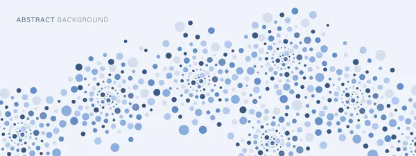 Vektor Abstrakten Blauen Hintergrund Rahmen Geometrischer Formen Kreisförmiges Ornament Muster Stockvektor