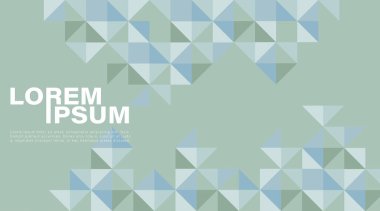 Dekor, duvar kağıdı, kapaklar, posterler veya afişler için minimal soyut vektör geometrik yeşil arkaplan.