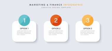 Ticari bilgi şablonu. 3 adım zaman çizgisi yolculuğu. İşlem diyagramı, beyaz arkaplanda 3 seçenek, Infograph unsurları vektör çizimi.