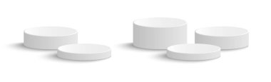 Silindir podyum tüp, daire şeklinde podyum, sahne. 3D Özet En Küçük Sahne Model Ürünleri Sergisi Stüdyosu, Sahne Gösterimi.