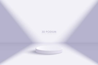 Silindir podyum arka planı. 3D Özet En Küçük Sahne Model Ürünleri Stüdyosu.