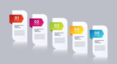 Sunum Slaytları için İş Bilgileri Adımları. Metin için Beş Seçenek veya Süreç