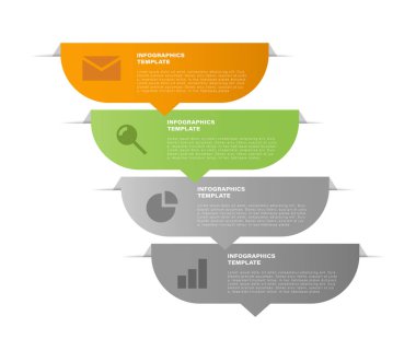 Modern dikey bilgi şablonu. Başarıya dört adım, adım adım talimatlar