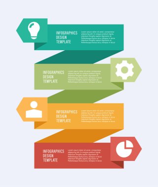 Veriler için simgeleri ve alanı olan bilgi grafikleri. İş sunumları için vektör dikey düzeni