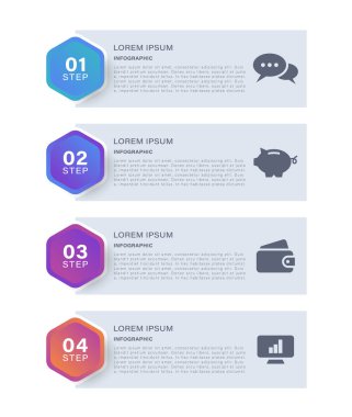 İş simgeleriyle birlikte dikey vektör bilgi şablonu oluşturuluyor. Bilgi düzeni, zaman çizelgesi veya rapor