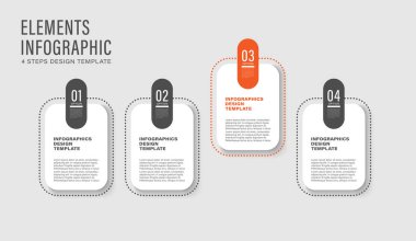 Modern bilgi şablonu. Sunum slaytları için pazarlama ve finans bilgi grafikleri düzeni
