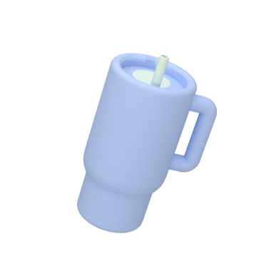 Beyaz arka planda pipetli termos. 3d hazırlayıcı.