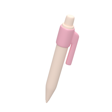 Beyaz arkaplanda kalem simgesi. 3d görüntüleme, 3d illüstrasyon.