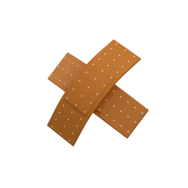 Beyaz arkaplan üzerinde iki esnek alçı, 3D görüntüleme