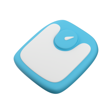 Beyaz arkaplanda izole edilmiş mavi renkli ölçekler, 3d oluşturma