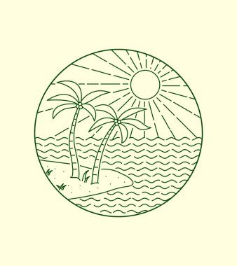 Mono çizgisi sanatı, yama rozeti tasarımı, amblem tasarımı, T-Shirt Tasarımı