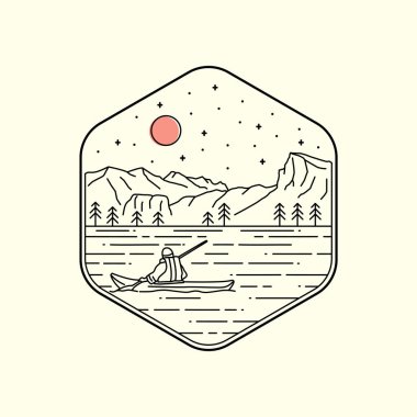 Sarek Ulusal Parkı mono serisi, yama rozet tasarımı, amblem tasarımı, T-Shirt Tasarımı