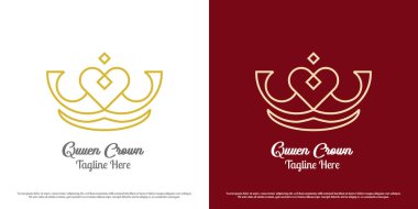 Asya taç logosu tasarımı çizimi. Asya Kralı 'nın tacının silueti. Kraliyet aşk sarayı prensi. Gurur duyun majesteleri. Basit doğrusal zarif lüks güzellik moda ikonu sembolü.