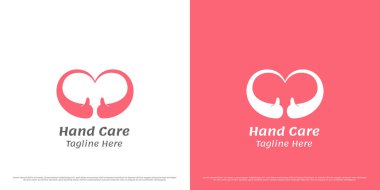 Aşk el silueti logosu tasarımı çizimi. El kalp hareketi, şefkatli bir tokalaşma, bir nişanlı ve bir düğün çifti arasındaki ilişkiyi desteklemeye yardımcı olur. Basit, şirin, sıcak, nazik simge.