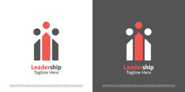 İş lideri logo tasarımı çizimi. Kıdemli kıdemsiz işverenin kıdemsiz işverenin kıdemsiz yöneticisinin siluetleri patron kurucu iş birliği yapıyor. En basit düz iş simgesi simgesi.