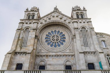 Avrupa, Portekiz, Viana do Castelo. Monte de Luzia 'daki Kutsal Yürek Tapınağı, Aziz Lucy Dağı..