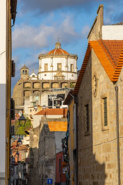 Europa Portugal Oporto Vila Nova Gaia Iglesia Redonda Del Monasterio — Foto de Stock