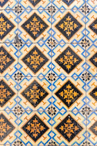 Európa Portugália Caminha Hagyományos Kézzel Festett Azulejos Csempe Egy Épület — Stock Fotó