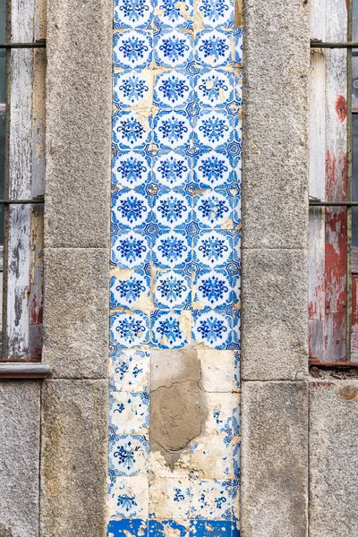 Europa Portugal Viana Castelo Azulejos Pintados Mão Tradicionais Decorando Edifício — Fotografia de Stock