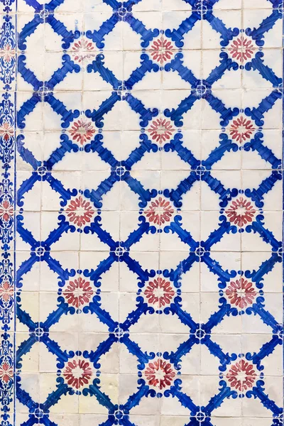 Europa Portugal Viana Castelo Azulejos Pintados Mão Tradicionais Decorando Edifício — Fotografia de Stock