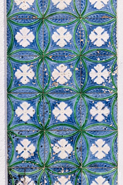 Europa Portugal Aveiro Azulejos Pintados Mão Tradicionais Azulejos Decorativos Edifício — Fotografia de Stock