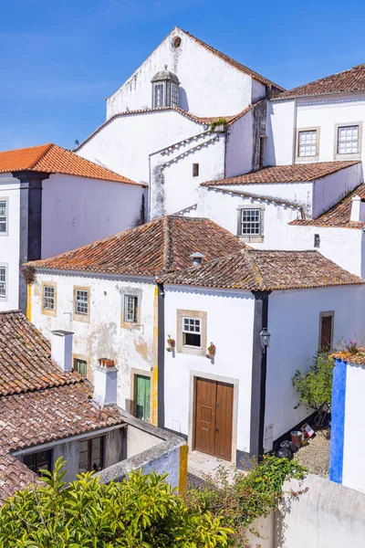 Europa Portugal Obidos Traditionelle Häuser Mit Ziegeldächern Obidos — Stockfoto